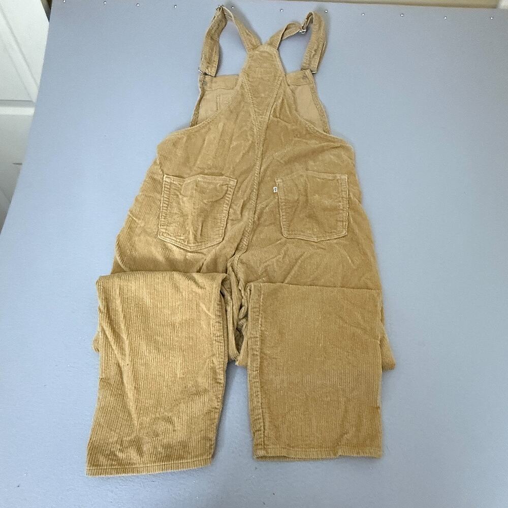 Levi's Premium Tan Corduroy Overalls Bib Dungarees Straight Leg L PC9 85315-0006 - Picture 2 of 7